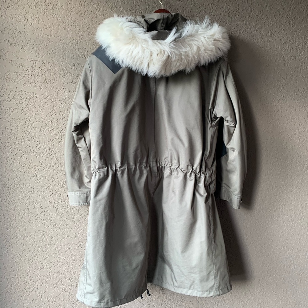 Belstaff olive green shearing trim hooded jacket - Picture 2 of 16